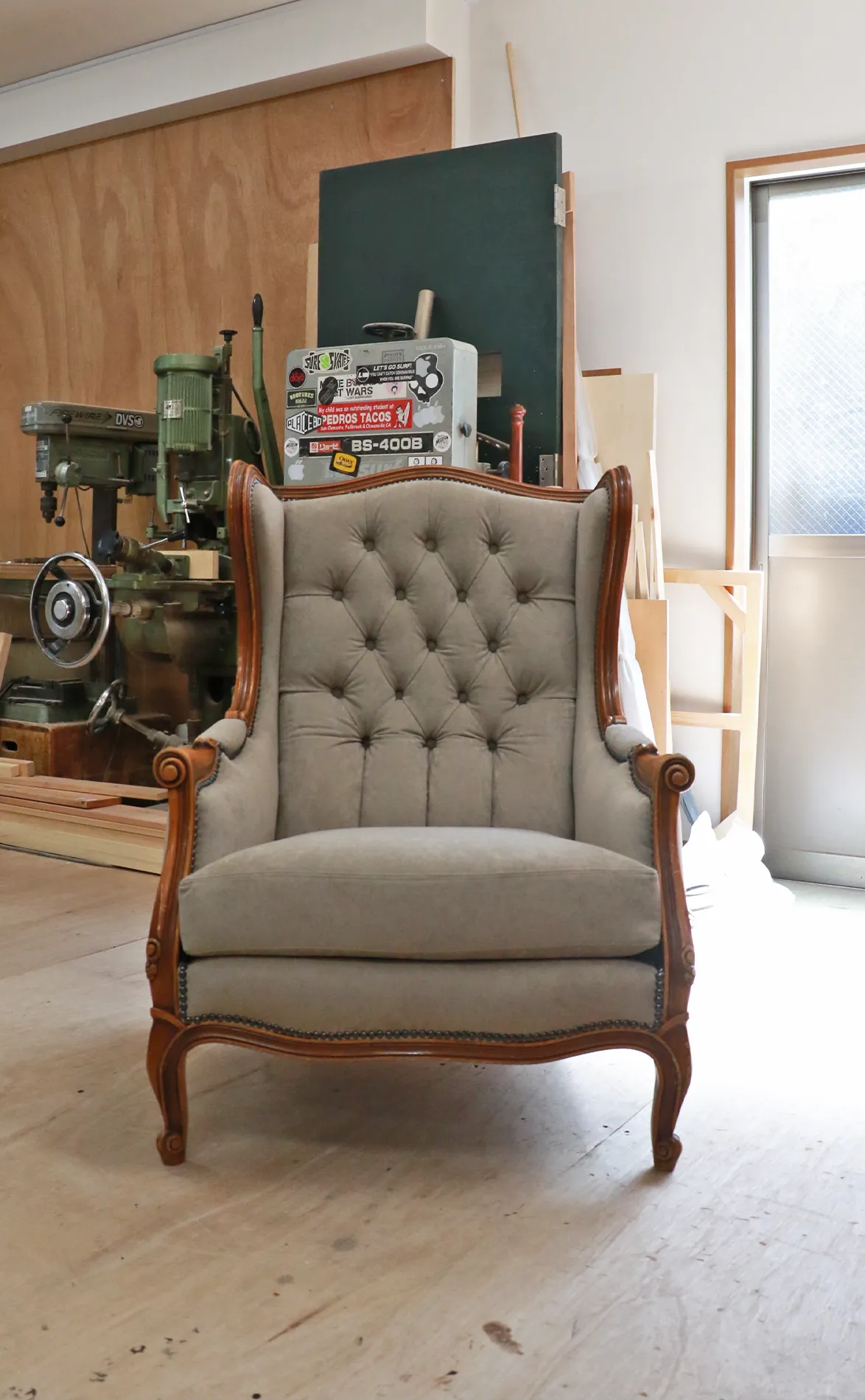 シングルソファ張り替え 01