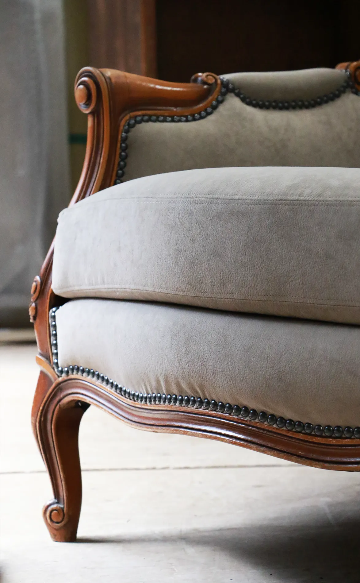 シングルソファ張り替え 02